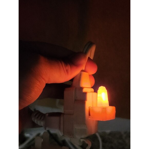 Antique Art Deco 1930s Plug In Nightlights Working Set Of Two Glows Orange Light - Picture 6 of 6